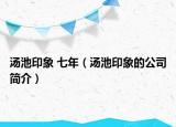 汤池印象 七年（汤池印象的公司简介）