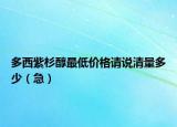 多西紫杉醇最低价格请说清量多少（急）