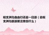 蜈支洲岛自由行还是一日游（去蜈支洲岛旅游要注意些什么）