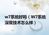 w7系统好吗（W7系统深度技术怎么样）