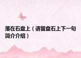 落在石盘上（请留盘石上下一句简介介绍）