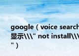 google（voice search显示\