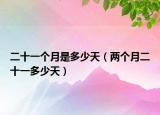 二十一个月是多少天（两个月二十一多少天）