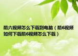 酷六视频怎么下载到电脑（酷6视频如何下载酷6视频怎么下载）
