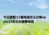 今日更新r11看电视怎么分屏oppor15怎么分屏看电视