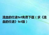 流血的仕途txt免费下载（求《流血的仕途》txt版）
