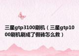 三星gtp3100刷机（三星gtp1000刷机刷成了假砖怎么救）