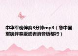 中华军魂伴奏3分钟mp3（急中国军魂伴奏版或者消音版都行）