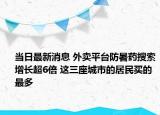 当日最新消息 外卖平台防暑药搜索增长超6倍 这三座城市的居民买的最多