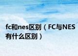 fc和nes区别（FC与NES有什么区别）