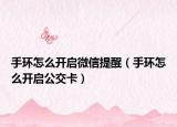 手环怎么开启微信提醒（手环怎么开启公交卡）