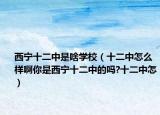西宁十二中是啥学校（十二中怎么样啊你是西宁十二中的吗?十二中怎）