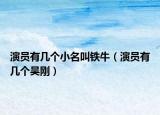 演员有几个小名叫铁牛（演员有几个吴刚）