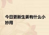 今日更新生姜有什么小妙用