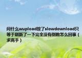 问什么wupload按了slowdownload只等于刷新了一下完全没有倒数怎么回事（求高手）