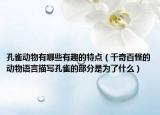孔雀动物有哪些有趣的特点（千奇百怪的动物语言描写孔雀的部分是为了什么）