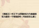 《海贼王》中王下七武海的实力与皇副的实力是同一个等级的吗（对此你怎么看）