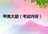 甲类大副（考试内容）