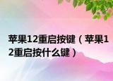 苹果12重启按键（苹果12重启按什么键）