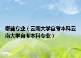 哪些专业（云南大学自考本科云南大学自考本科专业）