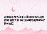 油价大涨 中石油半年净利超800亿详细内容 油价大涨 中石油半年净利超800亿具体介绍