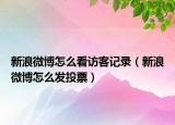 新浪微博怎么看访客记录（新浪微博怎么发投票）