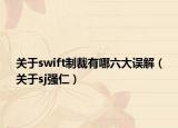 关于swift制裁有哪六大误解（关于sj强仁）