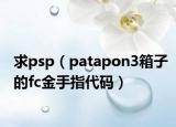 求psp（patapon3箱子的fc金手指代码）