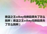 夜店之王cdkey兑换码丢失了怎么找啊（夜店之王cdkey兑换码丢失了怎么找啊）