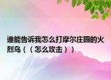 谁能告诉我怎么打摩尔庄园的火烈鸟（（怎么攻击））