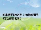 地牢猎手5改名字（ios地牢猎手4怎么修改名字）