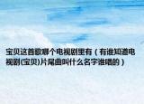 宝贝这首歌哪个电视剧里有（有谁知道电视剧(宝贝)片尾曲叫什么名字谁唱的）