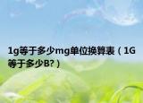 1g等于多少mg单位换算表（1G等于多少B?）