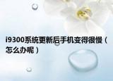 i9300系统更新后手机变得很慢（怎么办呢）