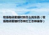 牧场物语蜜糖村狗怎么找东西（牧场物语蜜糖村怎样打工怎样保存）