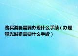 购买游艇需要办理什么手续（办理观光游艇需要什么手续）