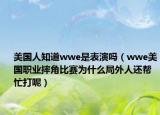 美国人知道wwe是表演吗（wwe美国职业摔角比赛为什么局外人还帮忙打呢）