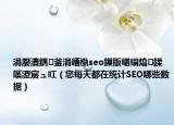 涓嬮潰鍝釜涓嶆槸seo鏁版嵁缁熻鍒嗘瀽宸ュ叿（您每天都在统计SEO哪些数据）