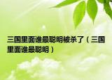 三国里面谁最聪明被杀了（三国里面谁最聪明）