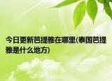 今日更新芭提雅在哪里(泰国芭提雅是什么地方)