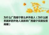 为什么广西南宁那么多外地人（为什么越来越多的外地人选择来广西南宁买房投资商铺）