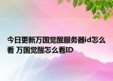 今日更新万国觉醒服务器id怎么看 万国觉醒怎么看ID