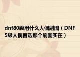 dnf80级用什么人偶刷图（DNF5级人偶首选那个刷图实在）