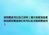 挖到黄金可以自己买吗（澳大利亚淘金客挖出两块黄金我们也可以去当地挖黄金吗）