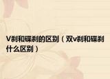 V刹和碟刹的区别（双v刹和碟刹什么区别）
