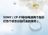 SONY（CP-F5移动电源两个指示灯各个状态分别代表的意思）