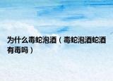 为什么毒蛇泡酒（毒蛇泡酒蛇酒有毒吗）