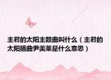 主君的太阳主题曲叫什么（主君的太阳插曲尹美莱是什么意思）