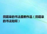 田蕴章的书法最新作品（田蕴章的书法如何）