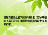 我是真的爱上你英文那段歌名（苏妙玲唱的《真的爱你》那首歌的前面那段英文是哪首歌）